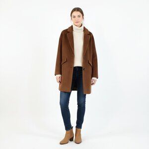 *Tom Tailor Brown Wool Blend Peacoat